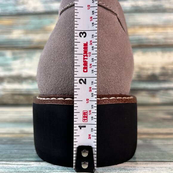 White Mountain Loafer Womens Size 8W Taupe Suede Dress Shoes Work Formal Comfort - Picture 9 of 11